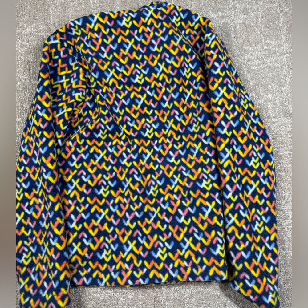 Eddie Bauer Fleece Lined Full Zip Colorful Jacket Sweater Youth Size Girls Large - Picture 6 of 6